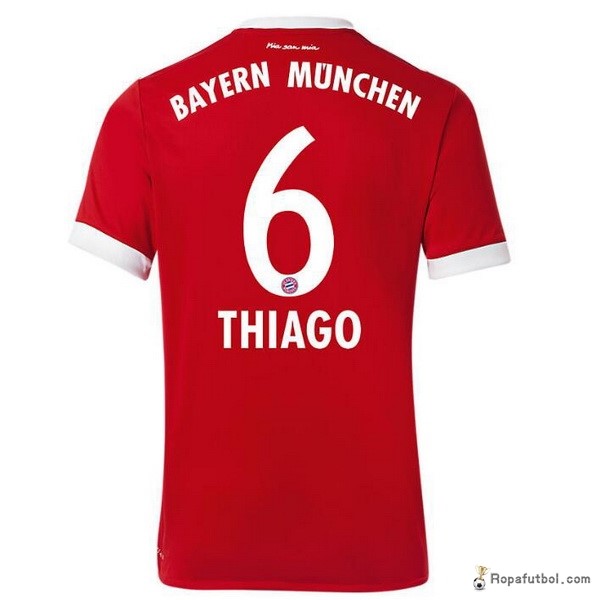 Camiseta Bayern de Múnich Replica Primera Ropa Thiago 2017/18 Rojo